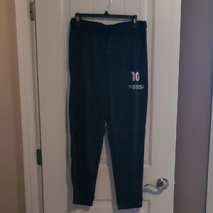 Black '10 Messi' Joggers with Pink Accent